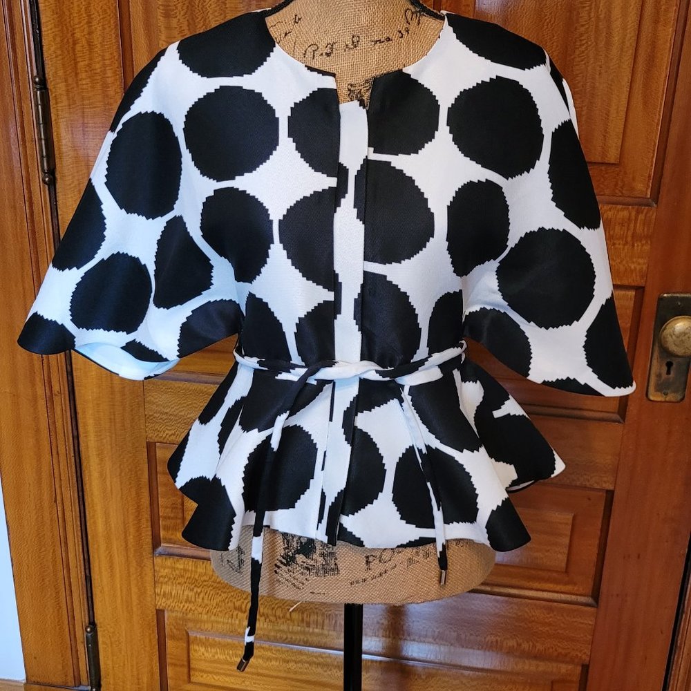 Gracia polka dot peplum jacket